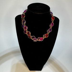 Multi-colored Red, Pink, and Purple Necklace